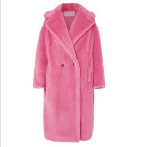 Pink Faux Shearling Coat